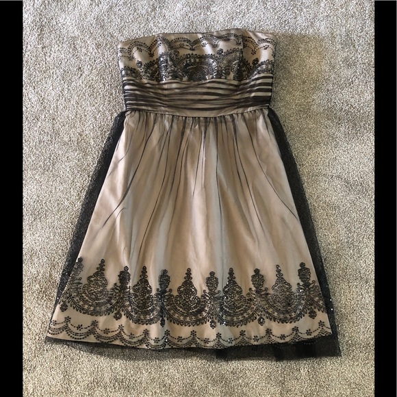 David's Bridal Mesh Beaded Prom Dress 12 Gorgeous Tulle Caviar Embellished - Picture 4 of 15